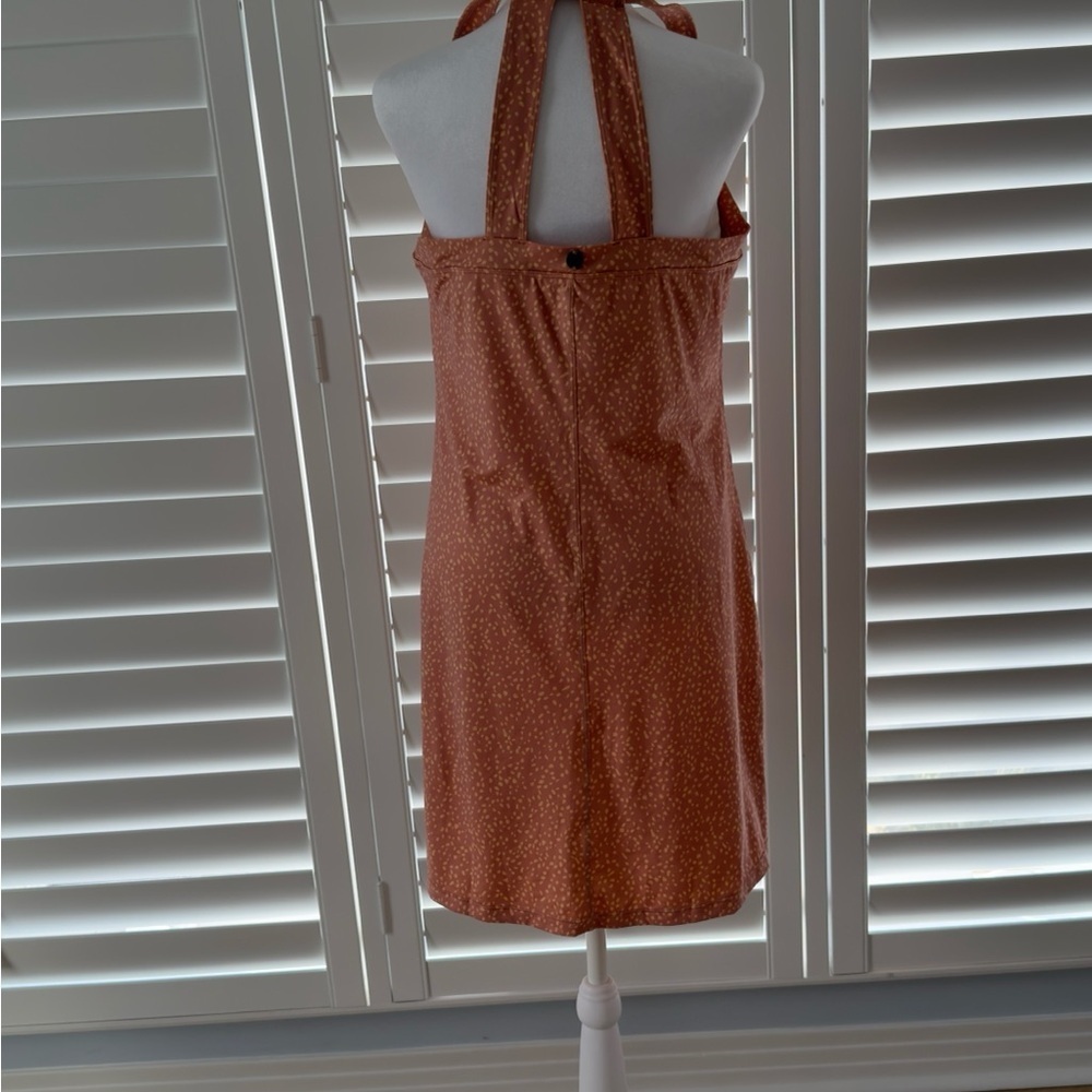 Prana Orange Dotted Cantine Athletic Mini Dress Size L - Picture 7 of 13